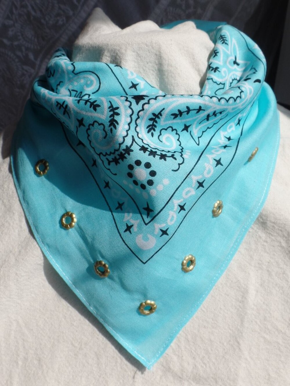 Hand Crafted  Paisley Bandana TRIANGLE Scarf